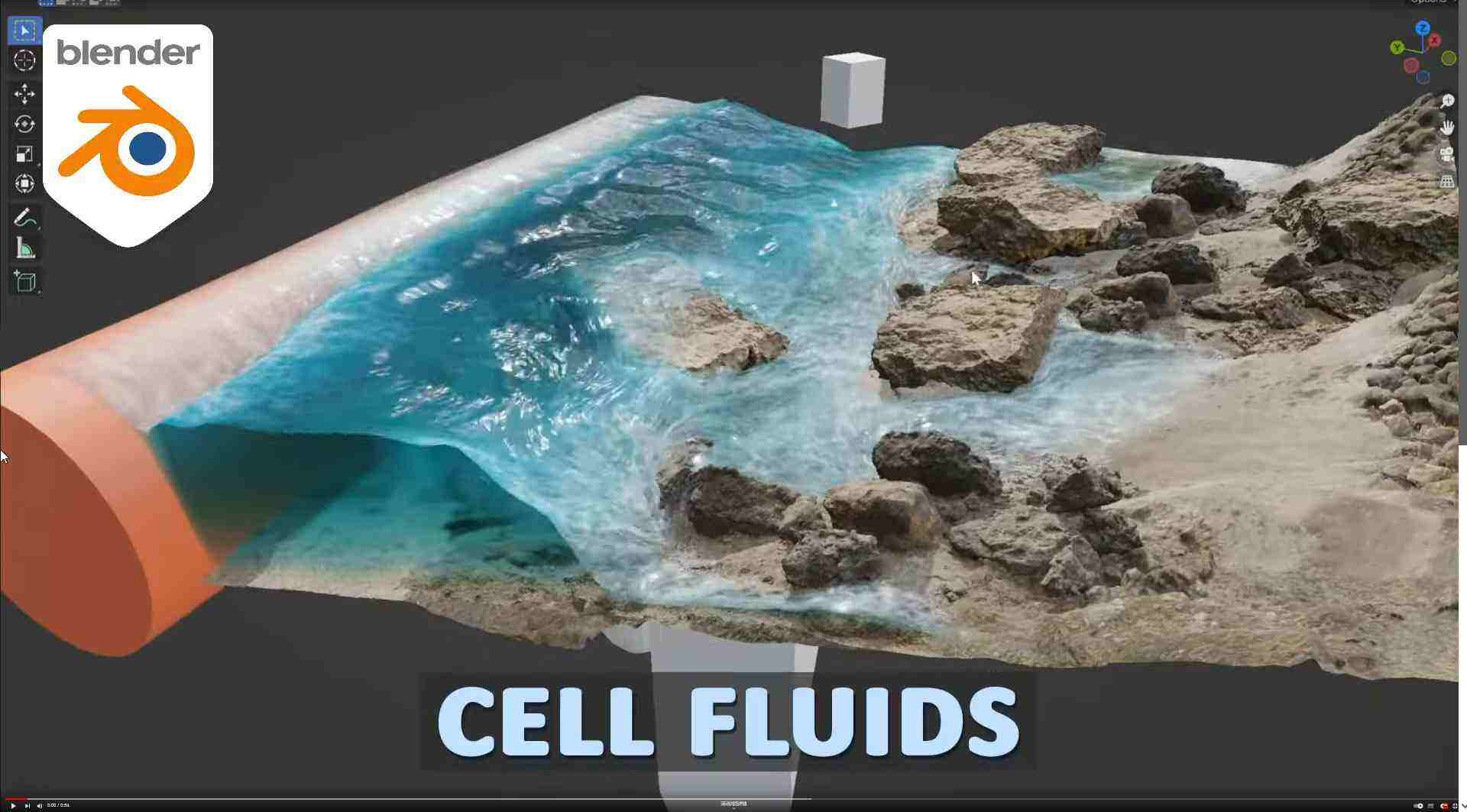 测试123新网盘 Cell Fluids水流动画模拟插件